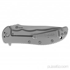 Kershaw Volt SS (3655); 3.5-inch 8Cr13MoV Stainless Steel Blade, 410 Stainless Steel Handle, Bead-Blasted Finish, SpeedSafe Assisted Opening with Flipper, Frame Lock, 3-Position Pocketclip, 4.3 OZ 553633720